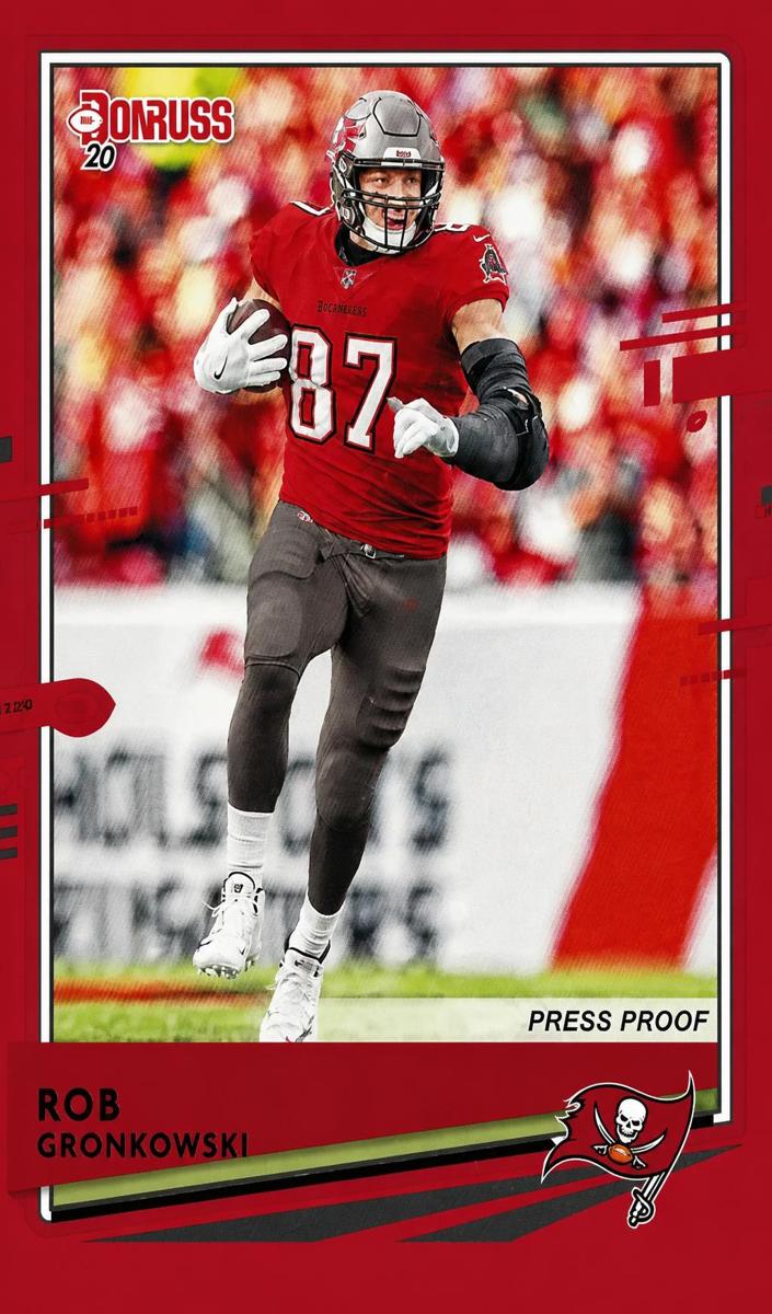 2020 Panini Donruss Football Press Proof Red Rob Gronkowski #229 PSA 9
