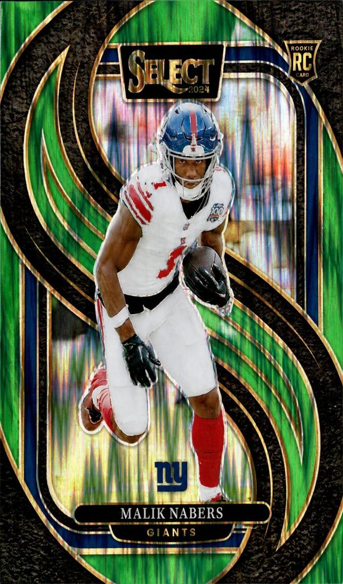 2024 Panini Select Football Neon Green Shock Malik Nabers #116 PSA 10