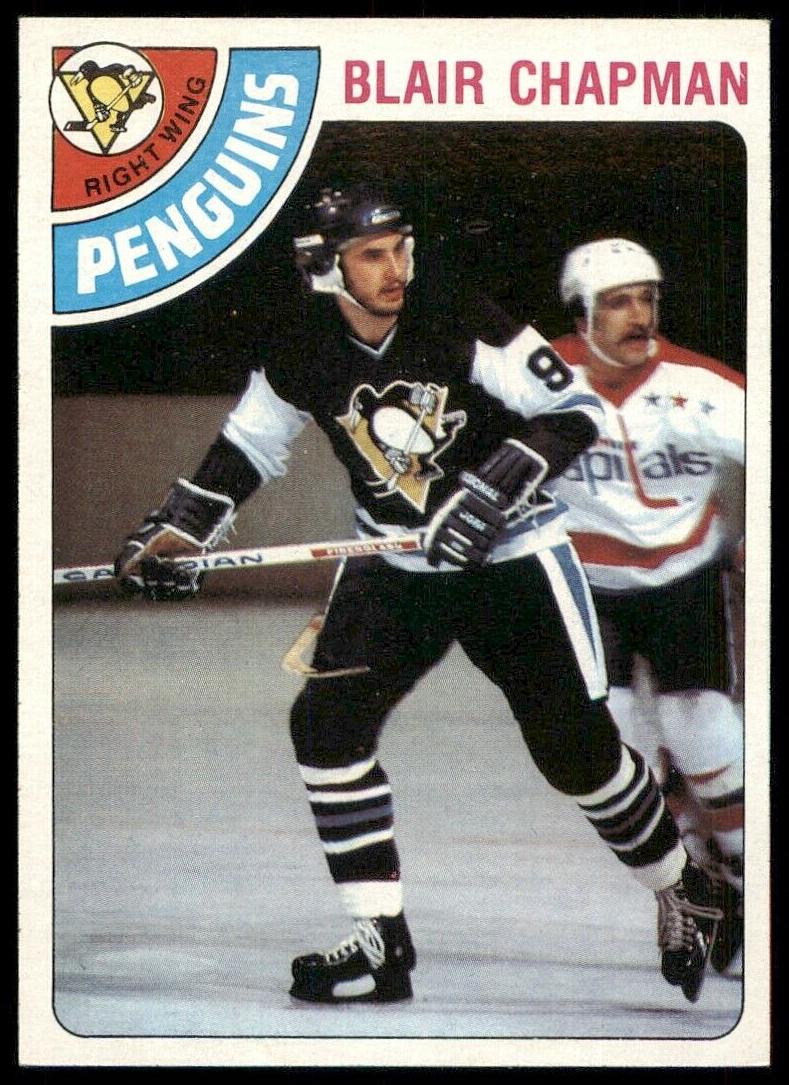 1978 Topps Hockey Blair Chapman #33 PSA 8