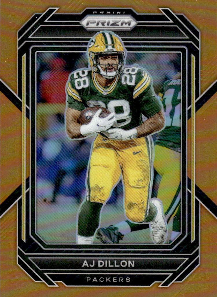 2022 Panini Prizm Football Green AJ Dillon #105 PSA 9
