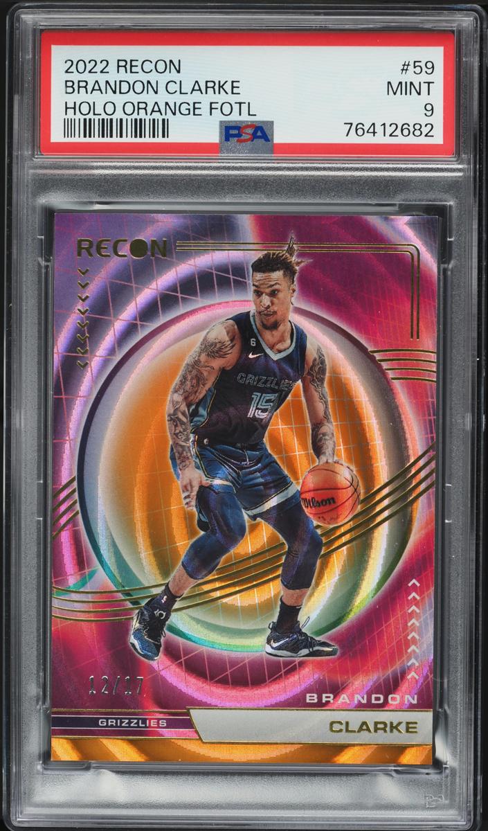 2022 Panini Recon Basketball Holo Orange FOTL Brandon Clarke #59 PSA 9