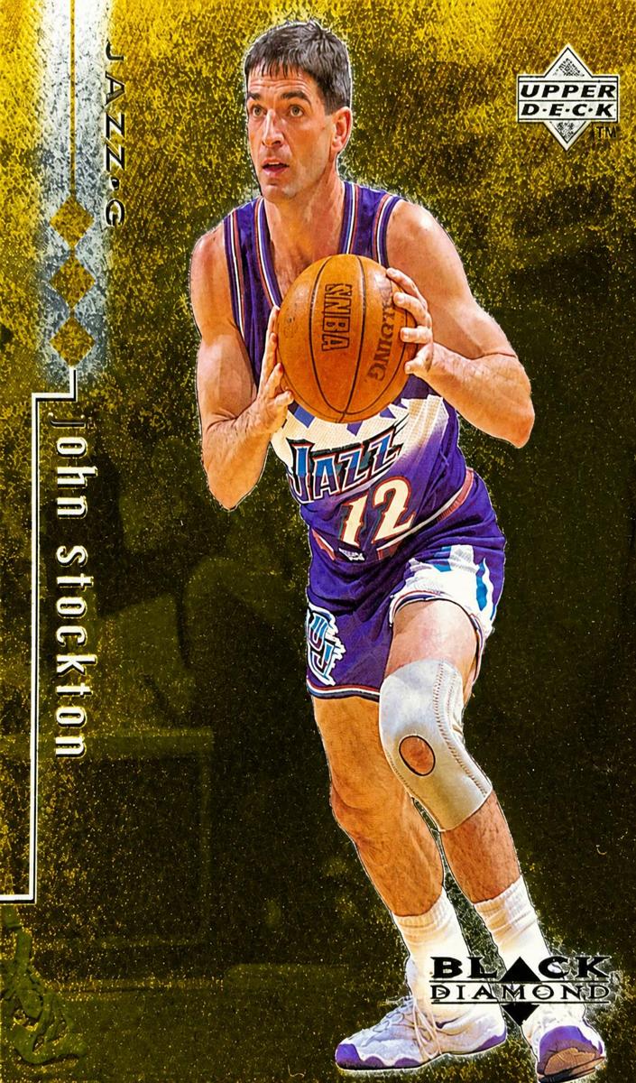 1998 Upper Deck Black Diamond Basketball Triple John Stockton #85