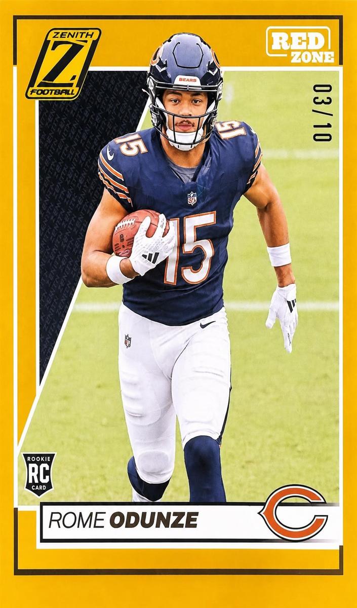 2024 Panini Zenith Football Red Zone Gold Rome Odunze #186