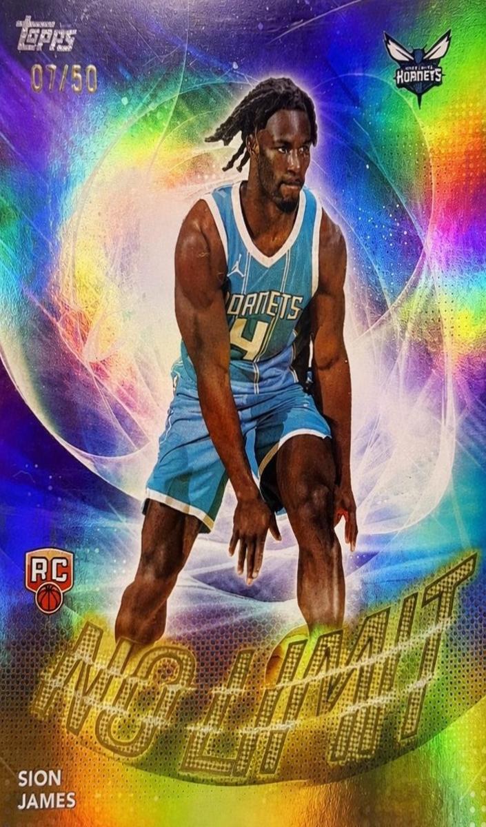2025 Topps Basketball Gold Rainbow Sion James #NL-33 PSA 8