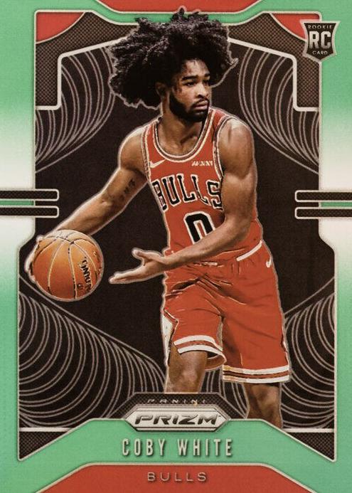 2019 Panini Prizm Basketball Prizm Green Coby White #253