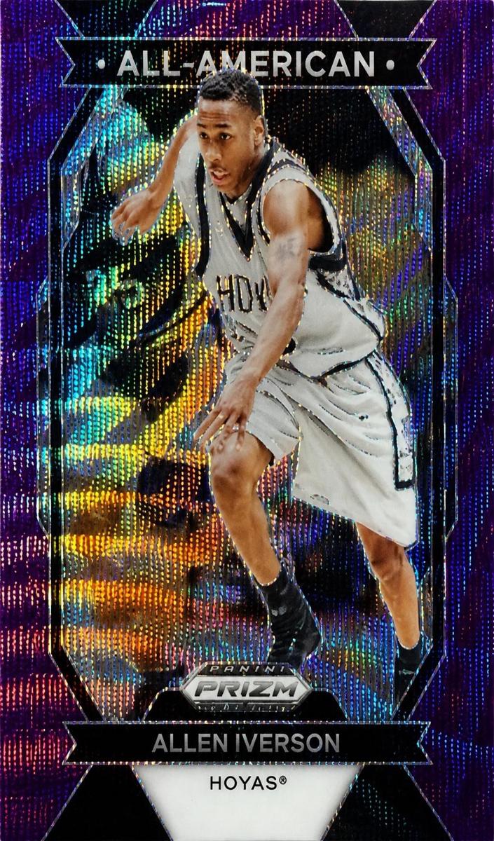2024 Panini Prizm Draft Picks Basketball Purple Wave Allen Iverson #18
