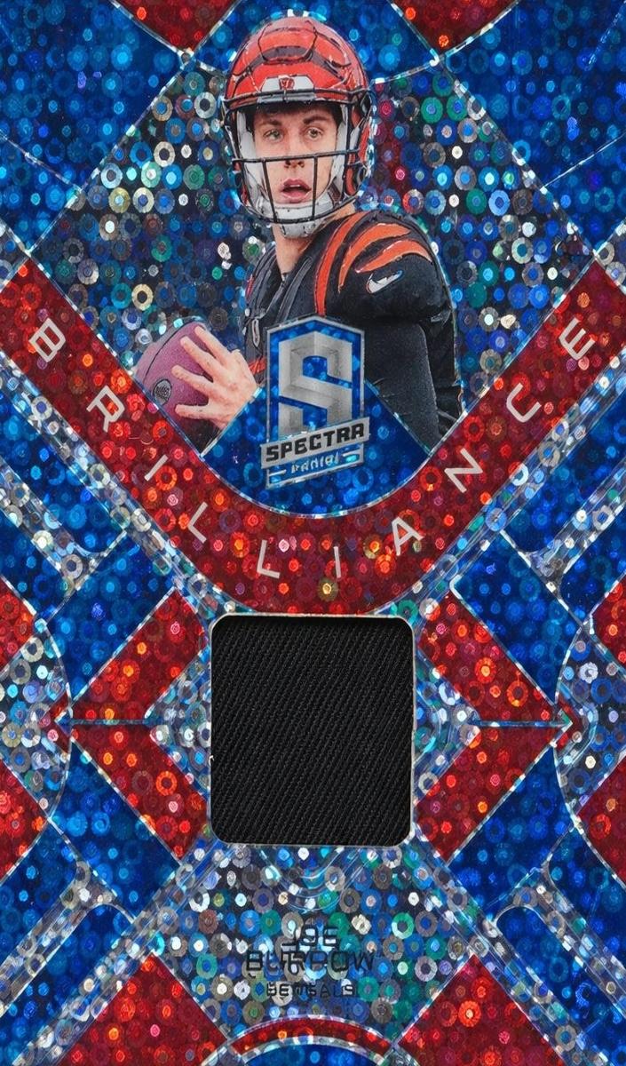 2023 Panini Spectra Football Neon Blue Joe Burrow #BRI-JBU PSA 7