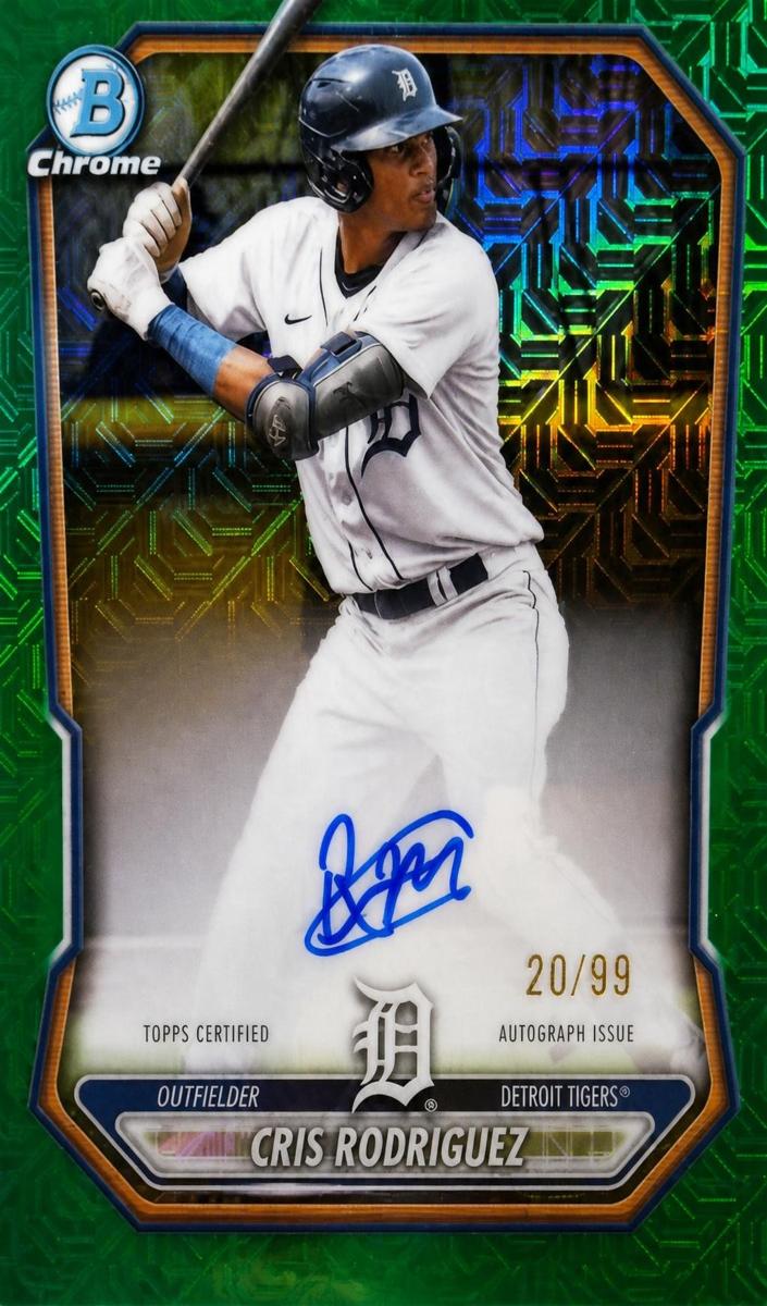 2026 Bowman Mega Box Baseball Green Mojo Refractor Cris Rodriguez #BMA-CR