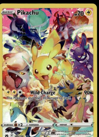 2023 Pokemon Crown Zenith Full Art Pikachu #160