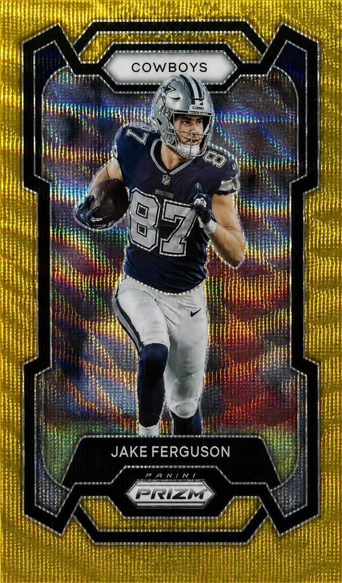 2023 Panini Prizm Football Gold Wave Jake Ferguson #75