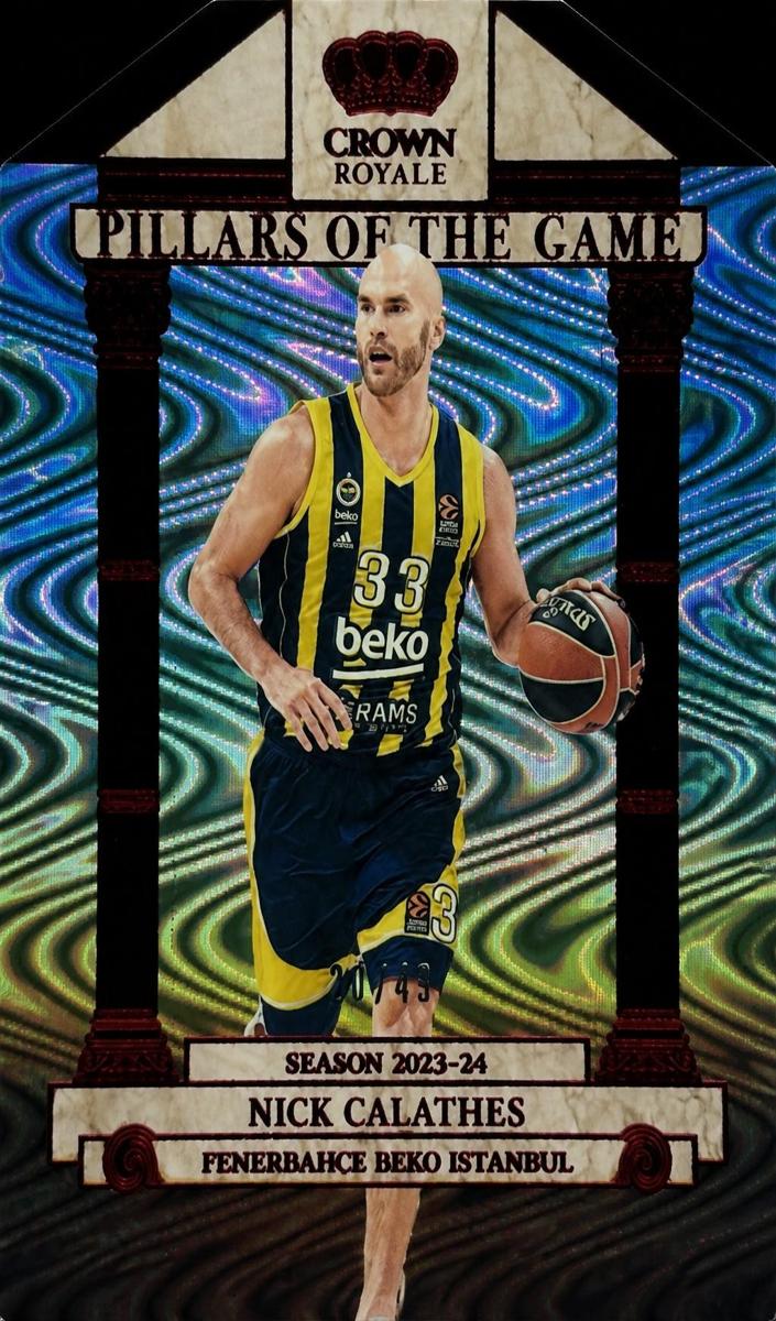 2023 Panini Crown Royale Turkish Airlines EuroLeague Basketball Red Nick Calathes #7