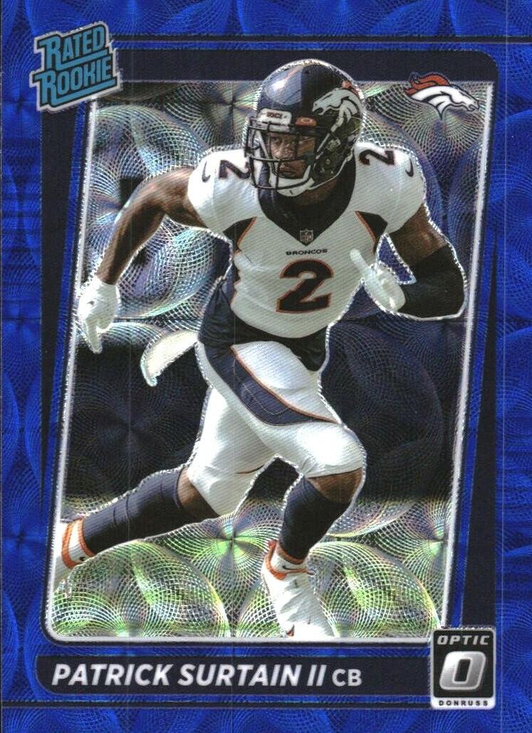 2021 Donruss Optic Football Blue Scope Patrick Surtain II #244 PSA 10