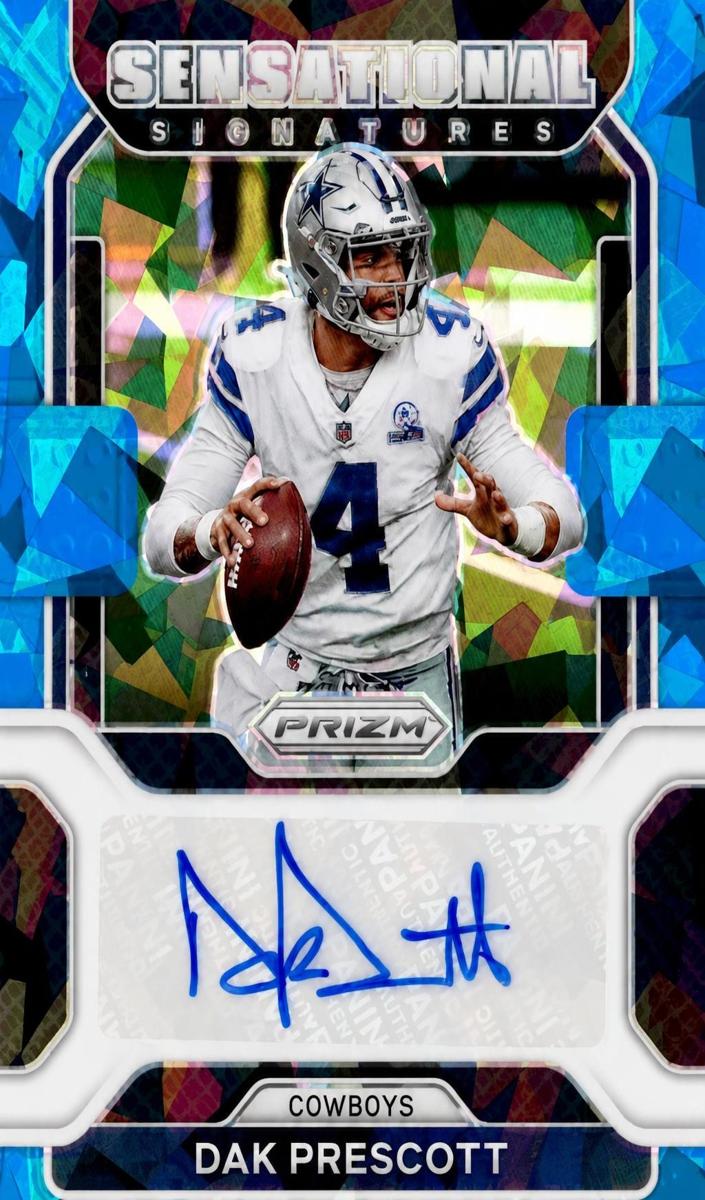 2021 Panini Prizm Football Blue Ice Dak Prescott #SS-DP PSA 9