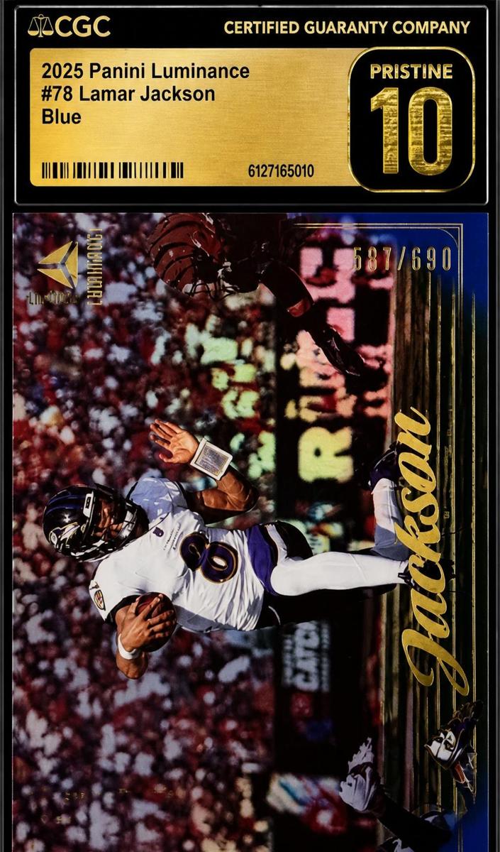 2025 Panini Luminance Football Blue Lamar Jackson #78