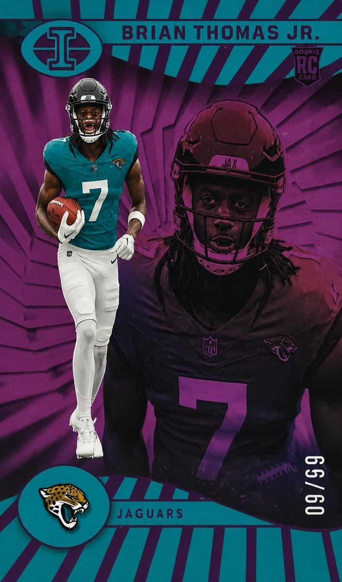 2024 Panini Illusions Football Purple Trophy Collection Brian Thomas Jr. #41