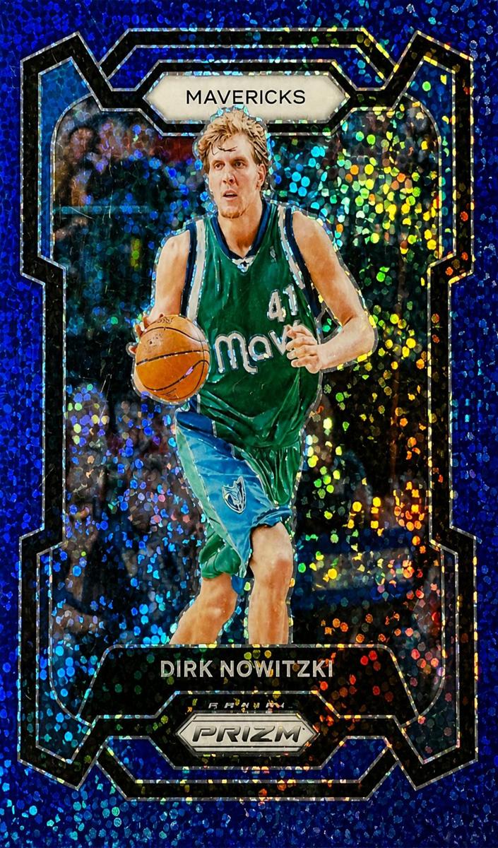 2023 Panini Prizm Basketball Blue Sparkle Dirk Nowitzki #187 PSA 10