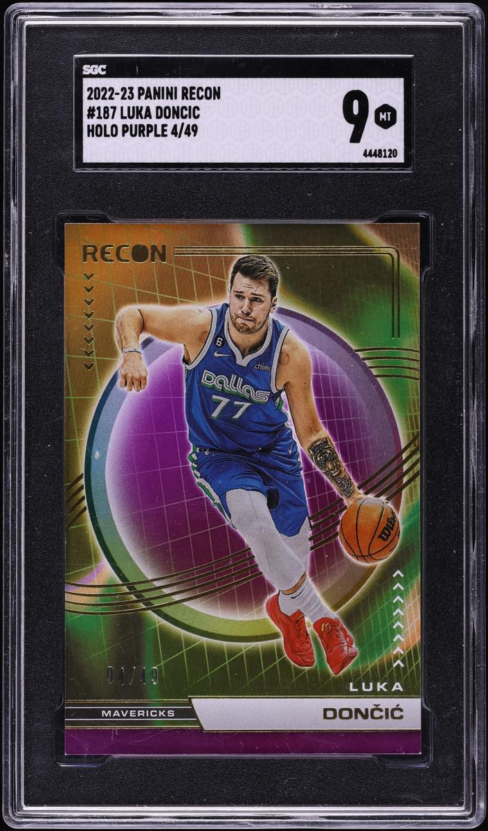 2022 Panini Recon Basketball Holo Purple Luka Doncic #187 SGC 8.5