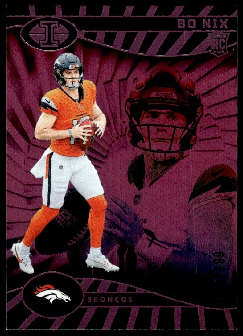 2024 Panini Illusions Football Pink Trophy Collection Bo Nix #22