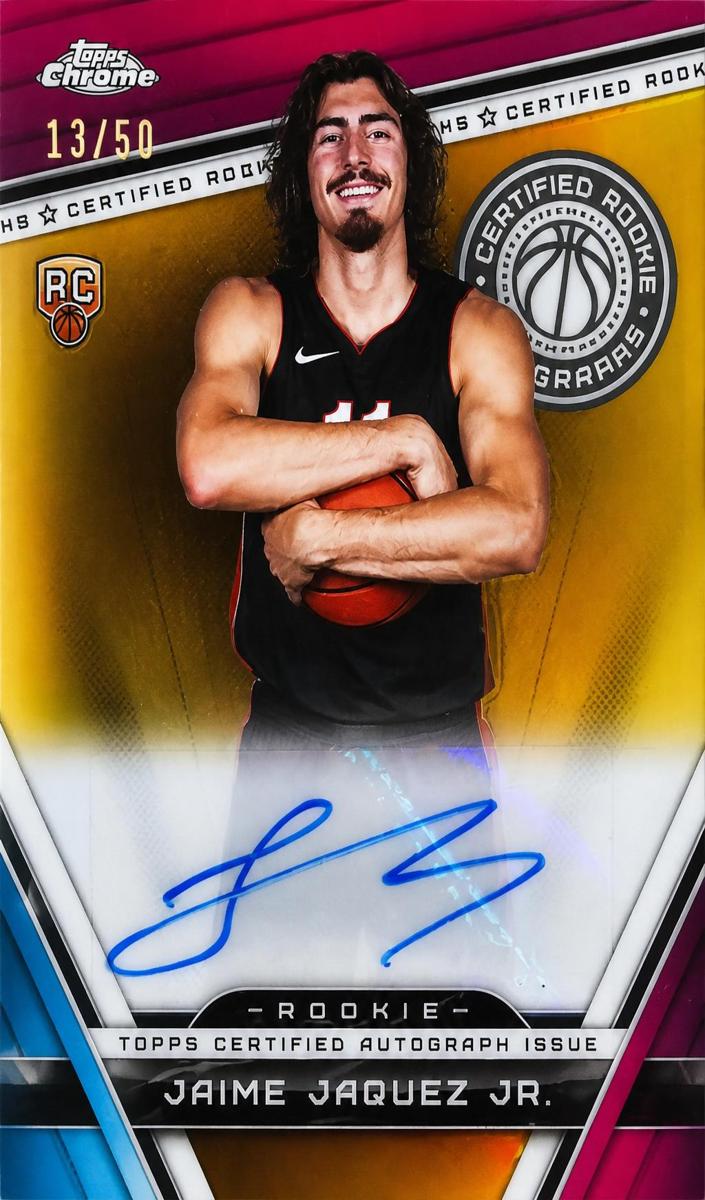 2023 Topps Chrome Basketball Gold Refractor Jaime Jaquez Jr. #CRA-JJ PSA 10