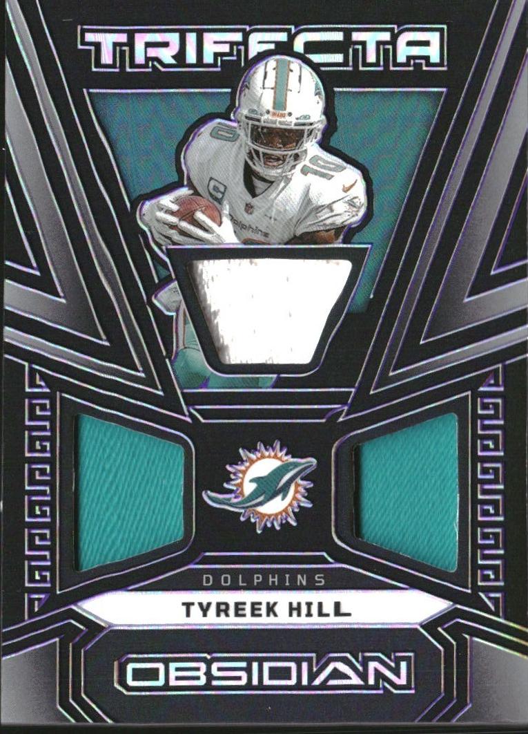 2023 Panini Obsidian Football Electric Etch Purple Tyreek Hill #TRI-THI