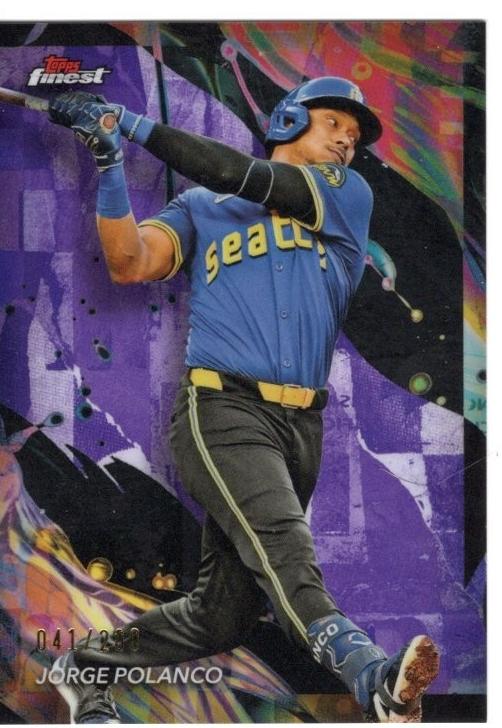 2024 Topps Finest Baseball Purple Jorge Polanco #117