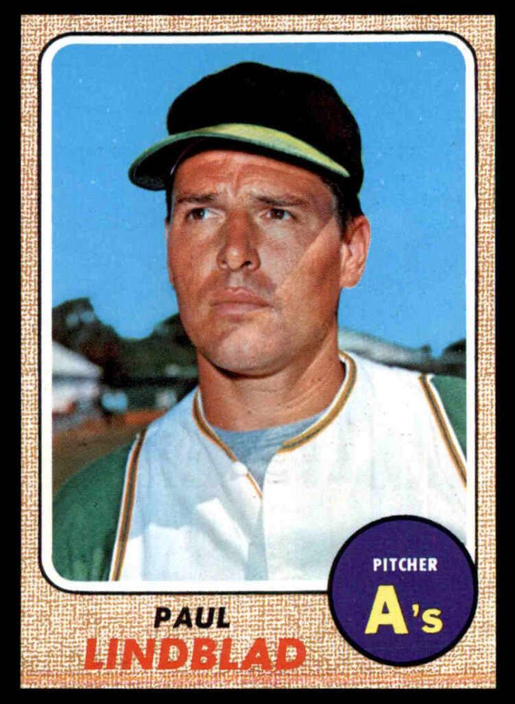 1968 Topps Baseball Paul Lindblad #127 PSA 8.5