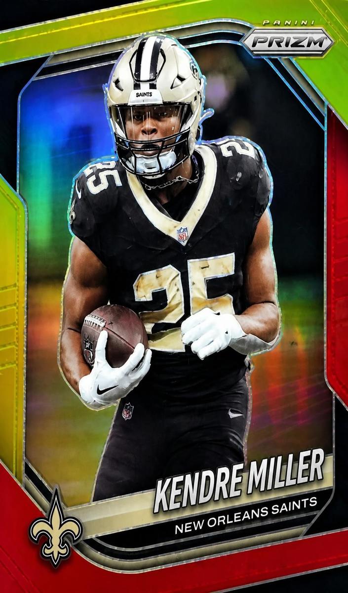 2025 Panini Prizm Football Red and Yellow Kendre Miller #191