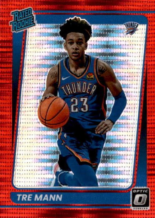 2021 Donruss Optic Basketball Red Wave Tre Mann #168