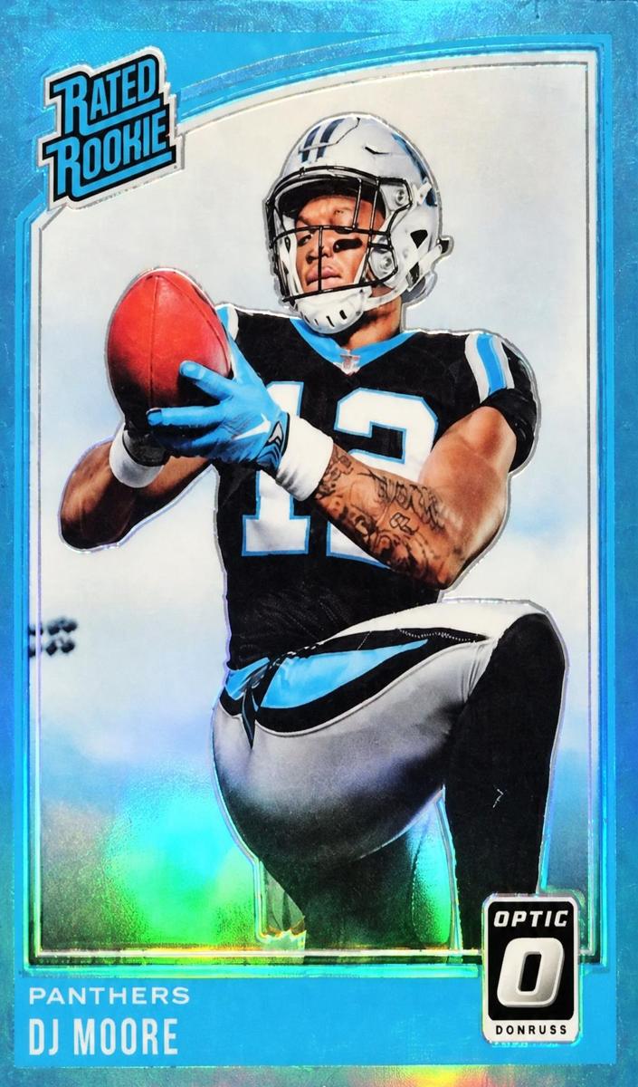 2018 Donruss Optic Football Aqua DJ Moore #166 SGC 8.5