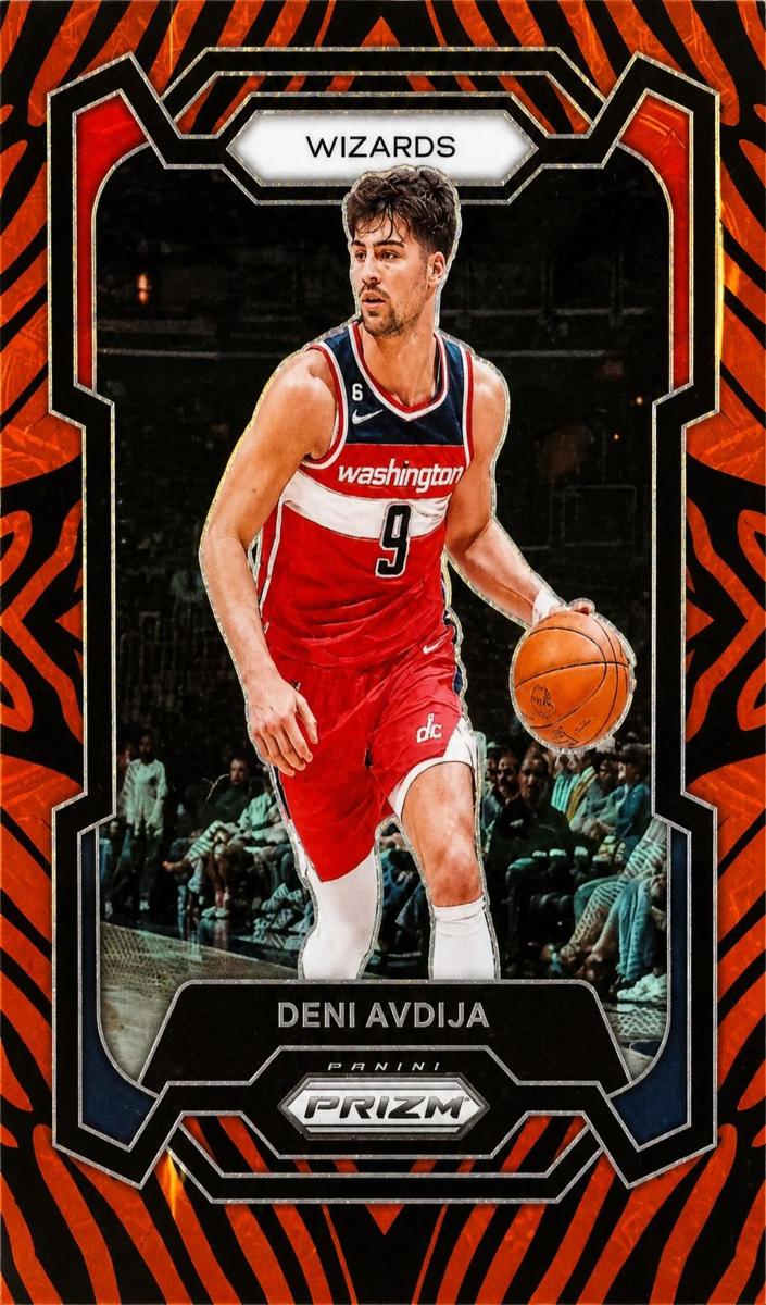 2023 Panini Prizm Basketball Choice Tiger Stripe Deni Avdija #261 PSA 9