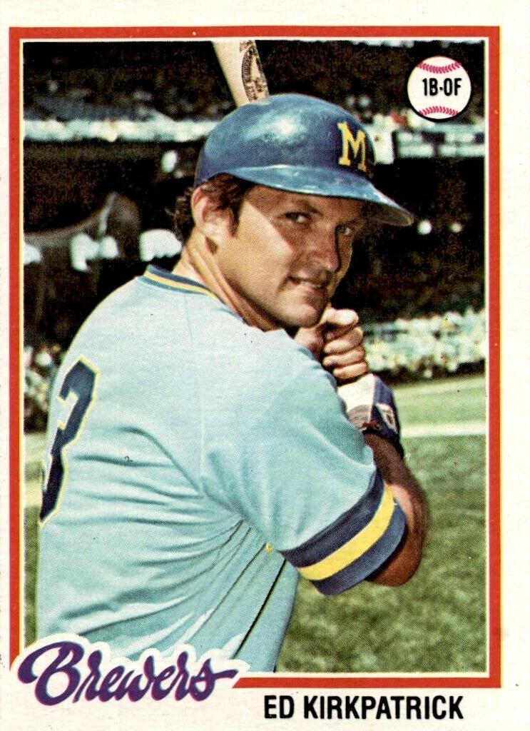 1978 Topps Baseball Ed Kirkpatrick #77 PSA 8.5