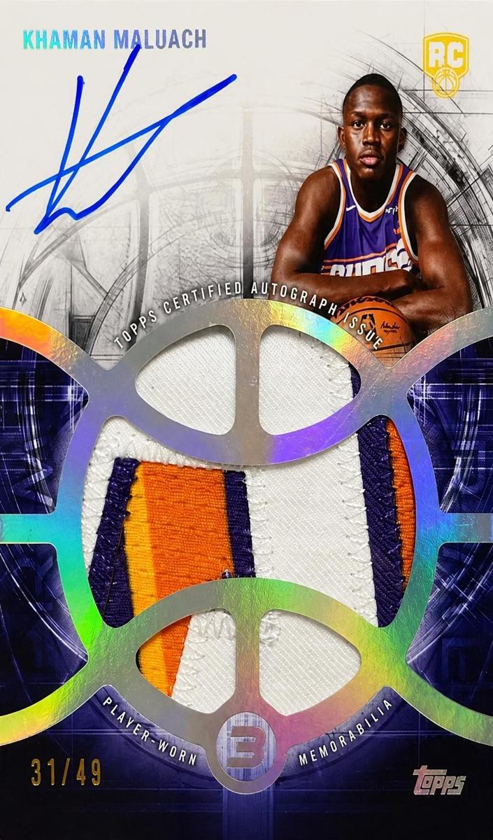 2025 Topps Three Basketball Khaman Maluach #RAP-KM