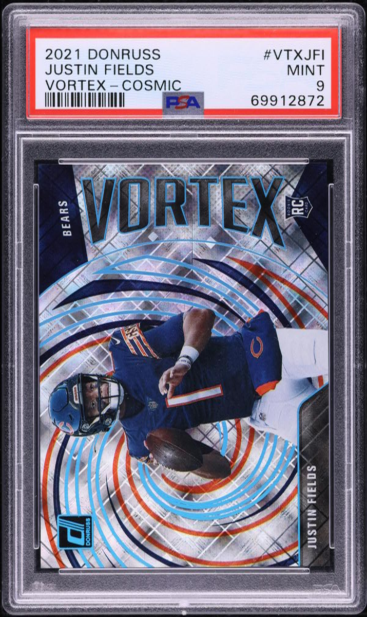 2021 Panini Donruss Football Cosmic Justin Fields #VTX-JFI PSA 9