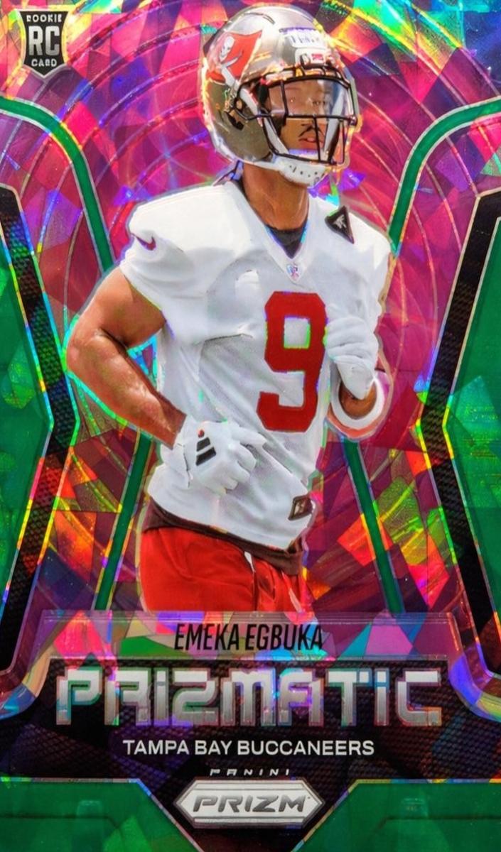 2025 Panini Prizm Football Green Ice Emeka Egbuka #13