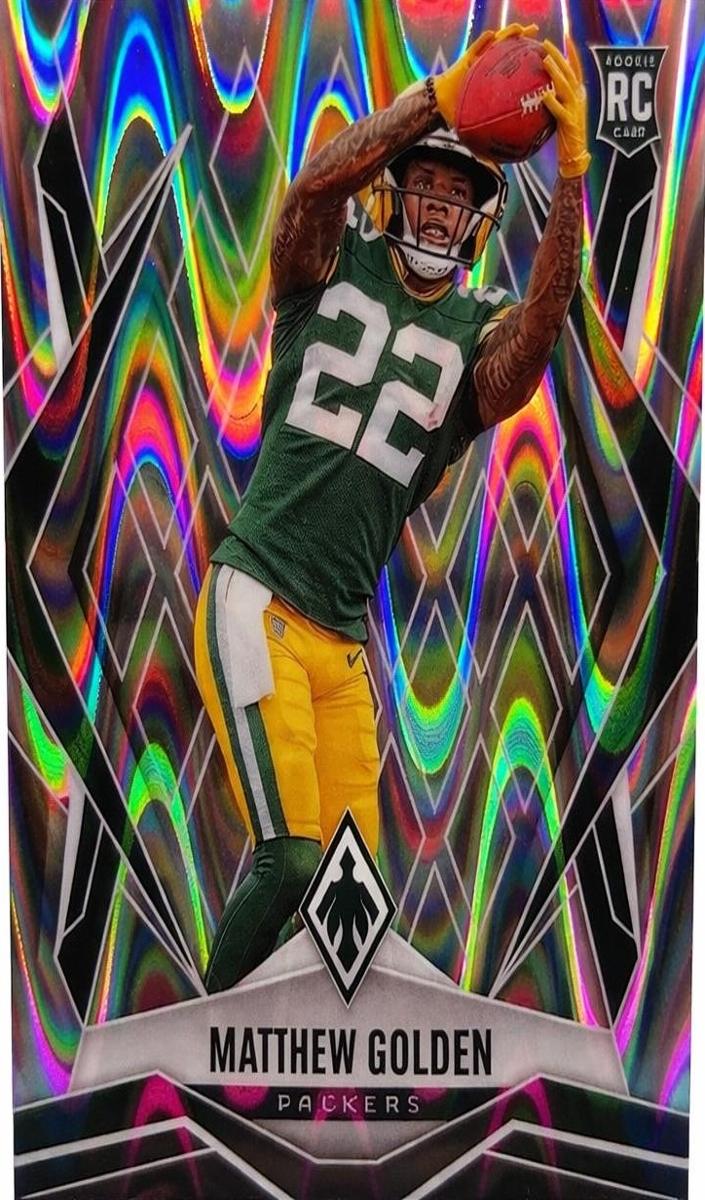 2025 Panini Phoenix Football Silver Seismic Matthew Golden #174