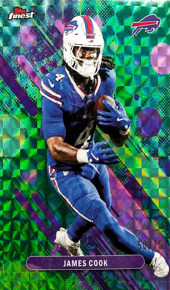 2025 Topps Finest Football Green Geometric James Cook #71