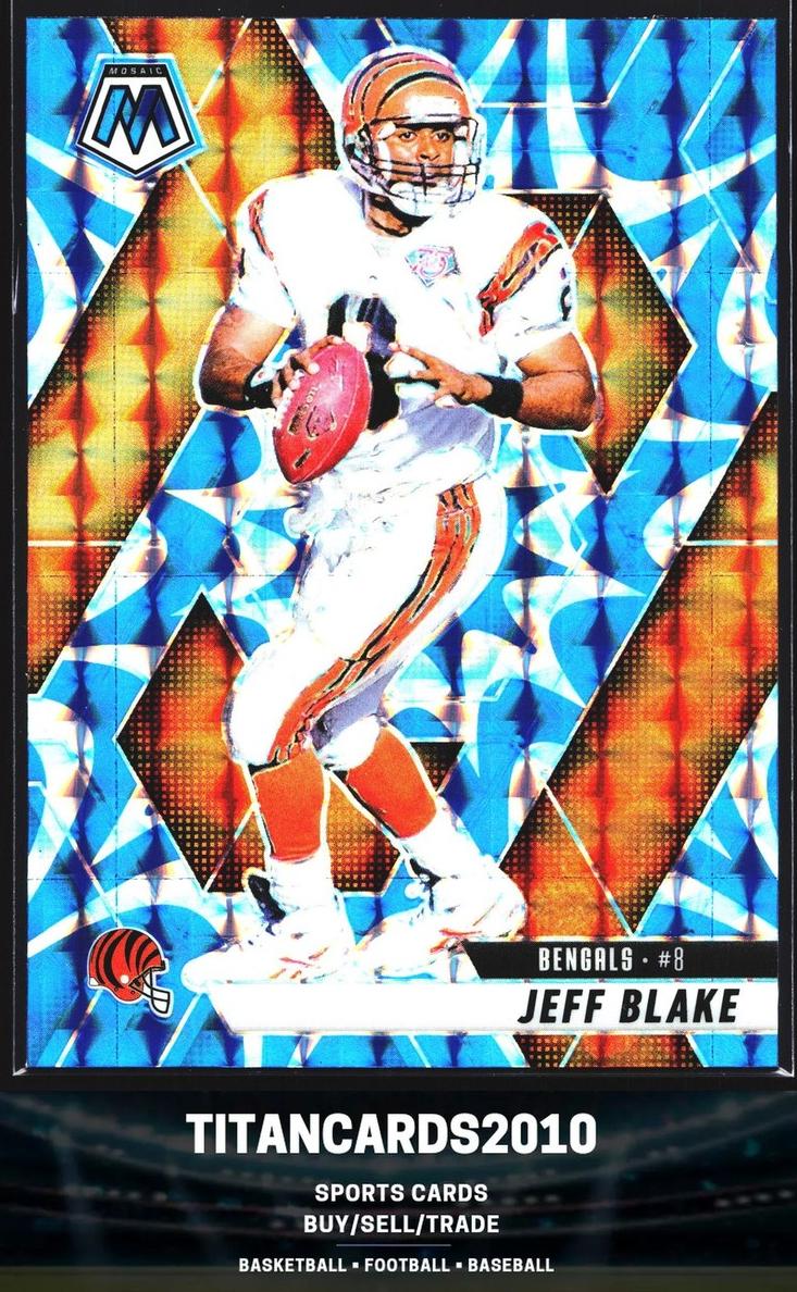 2025 Panini Mosaic Football Reactive Blue Jeff Blake #127