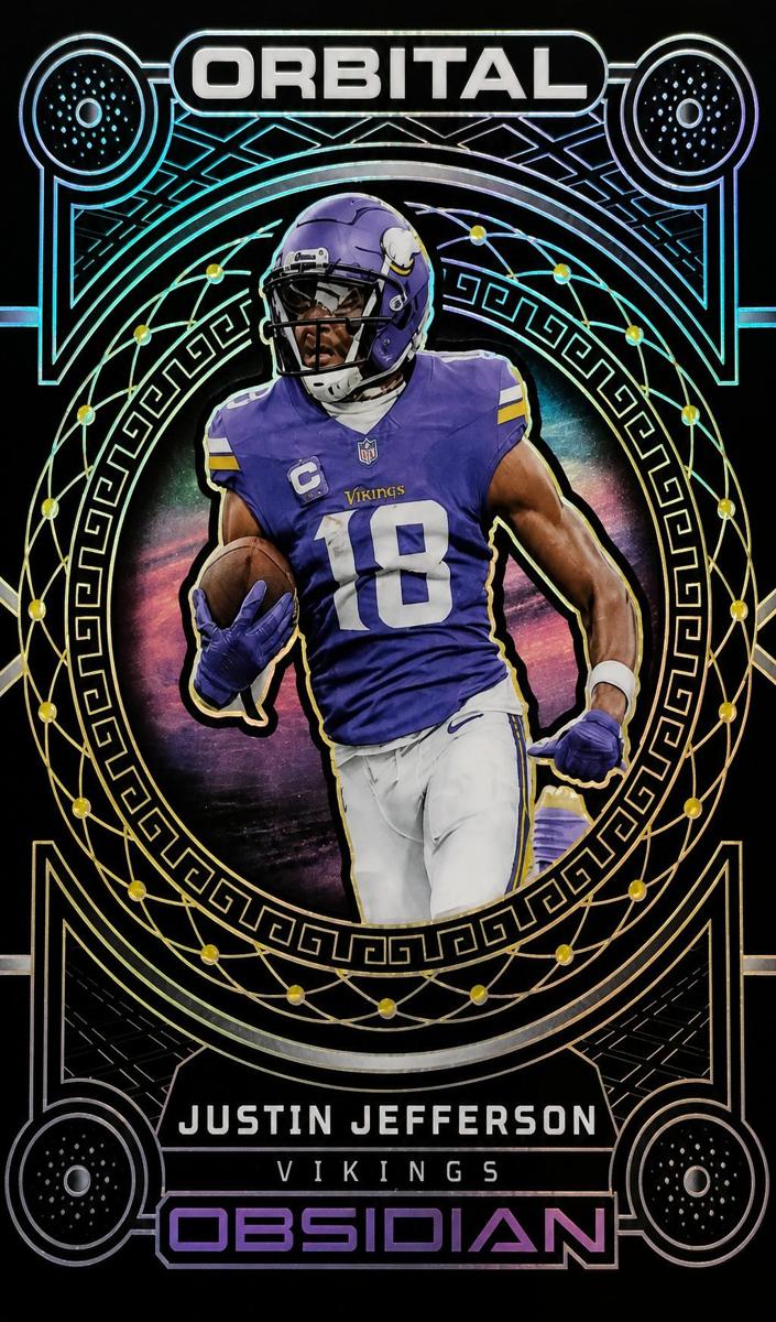 2023 Panini Obsidian Football Electric Etch Yellow Justin Jefferson #16