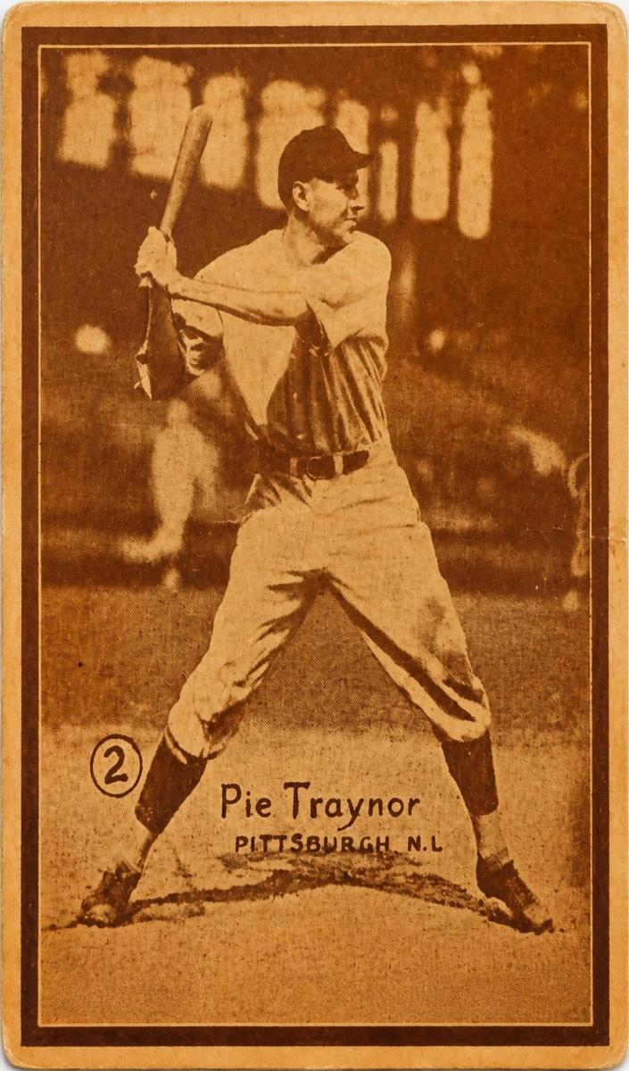 1931 W517 Baseball Hand Cut Pie Traynor #2 PSA 3