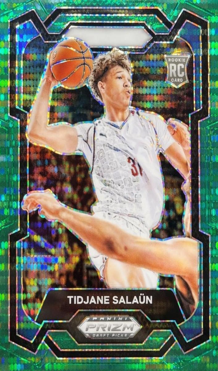 2024 Panini Prizm Draft Picks Basketball Green Pulsar Tidjane Salaun #82