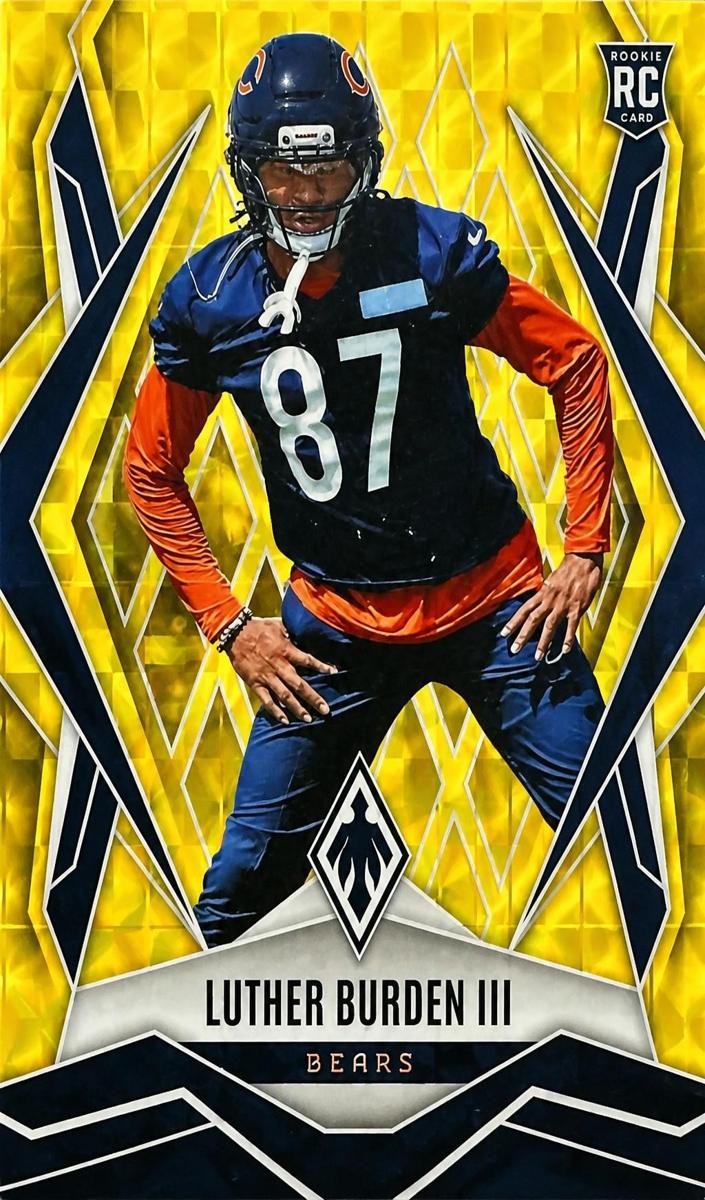 2025 Panini Phoenix Football Yellow Pyramids Luther Burden III #196 PSA 9