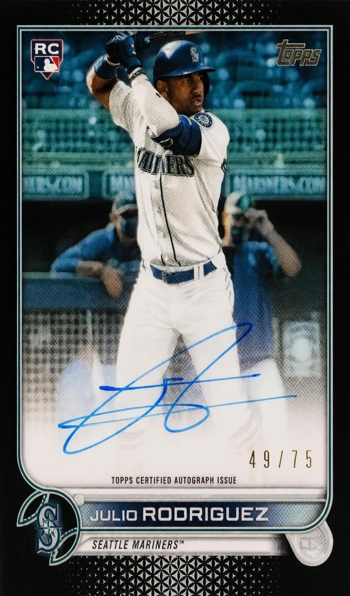 2022 Topps Clearly Authentic Baseball Black Julio Rodriguez #CAA-JR PSA 9