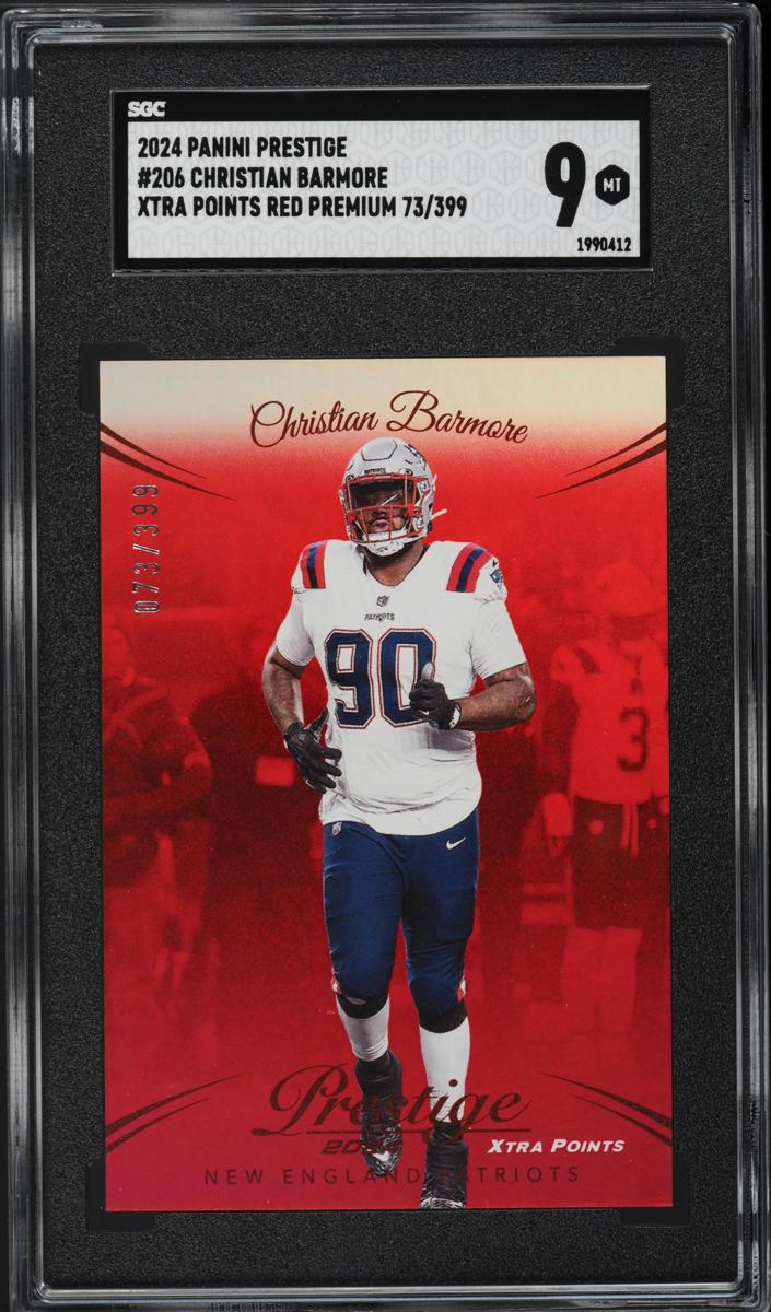 2024 Panini Prestige Football Red Premium Xtra Points Christian Barmore #206 SGC 8.5