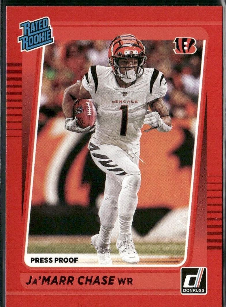 2021 Panini Donruss Football Press Proof Red Ja'Marr Chase #262