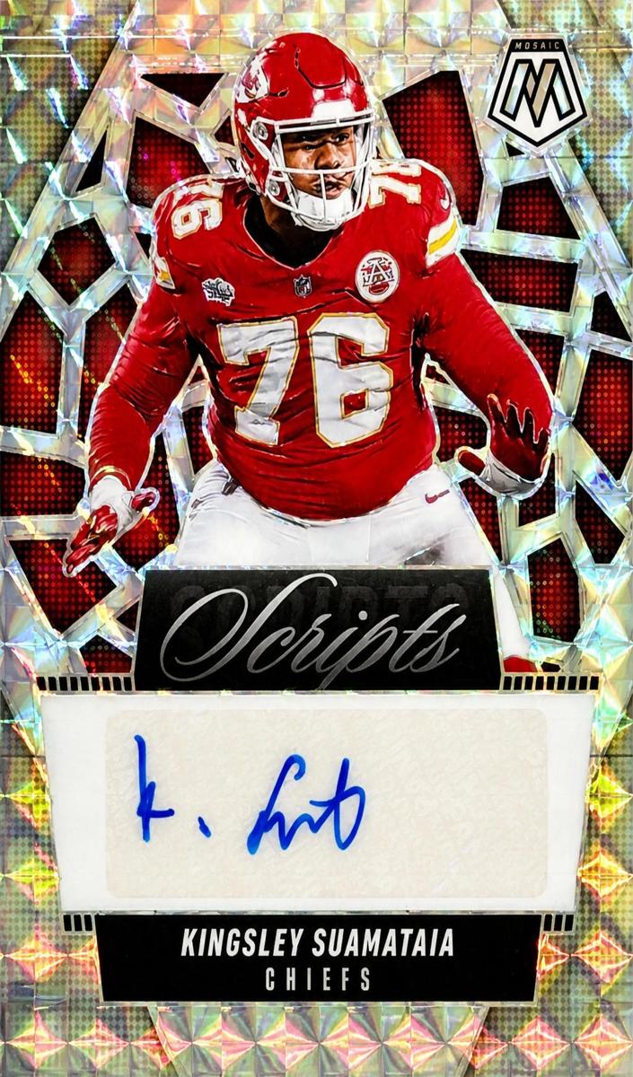 2025 Panini Mosaic Football Kingsley Suamataia #SCR-KSA