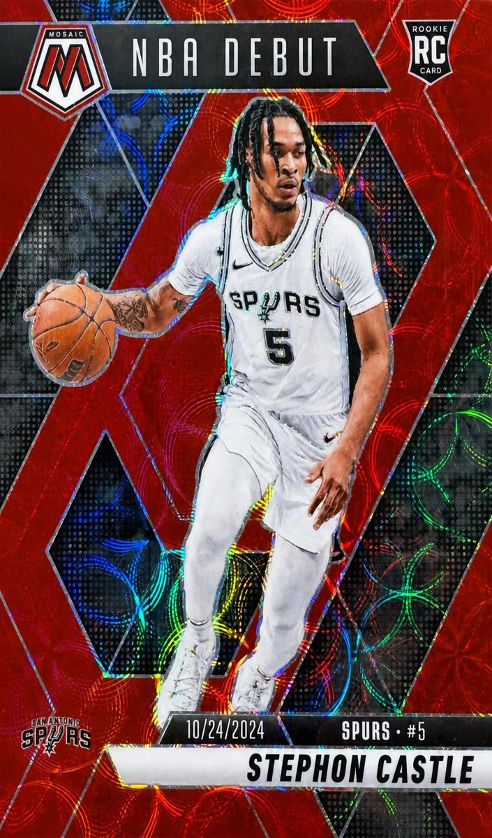 2024 Panini Mosaic Basketball International Red Stephon Castle #267 PSA 8