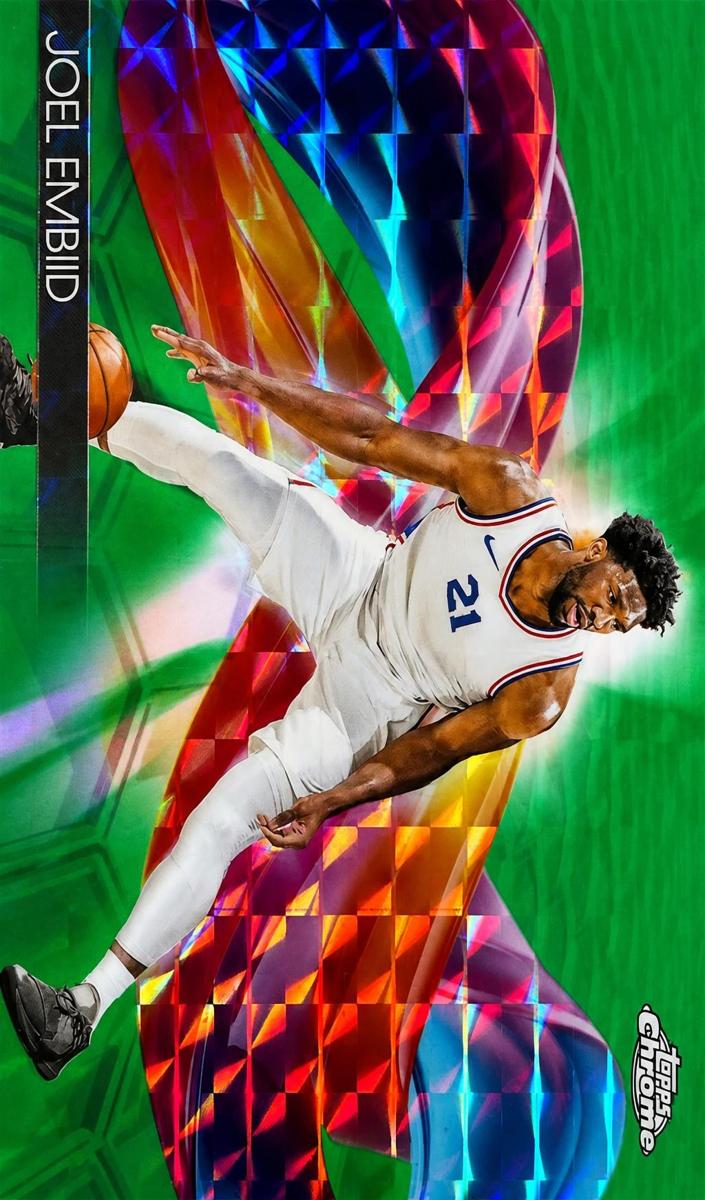 2023 Topps Chrome Basketball Green Geometric Joel Embiid #H-16