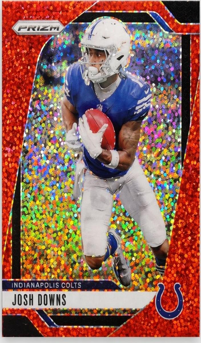 2024 Panini Prizm Football Red Sparkle Josh Downs #122