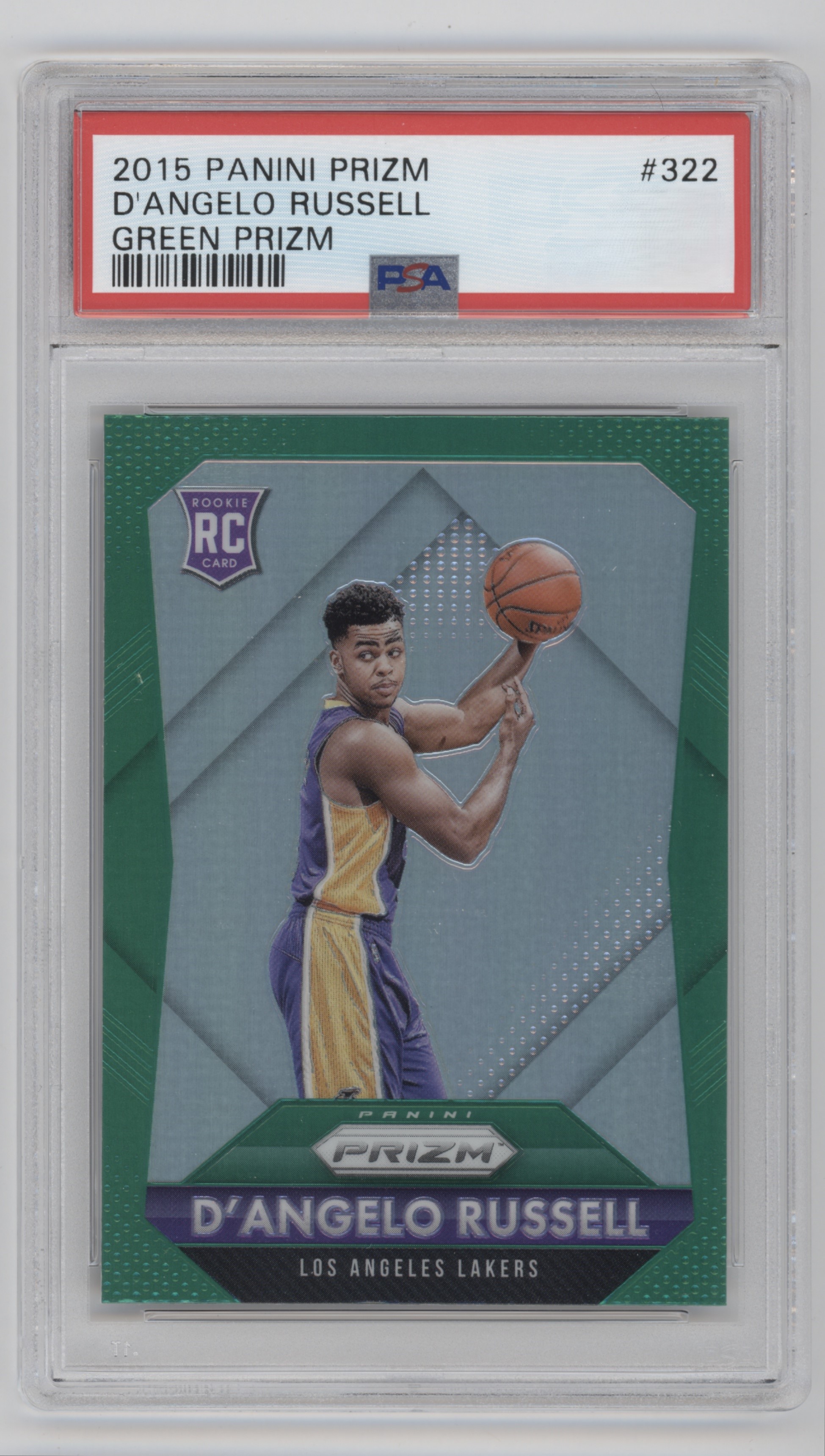 2015 Panini Prizm Basketball Green D'Angelo Russell #322 PSA 9
