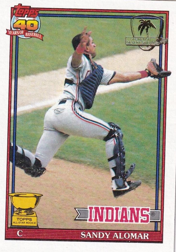 1991 Topps Baseball Sandy Alomar Jr. #165 PSA 9